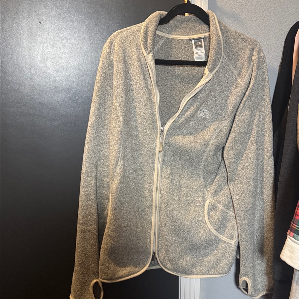 The North Face Light Gray Full-Zip Jacket